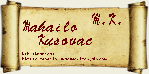 Mahailo Kusovac vizit kartica